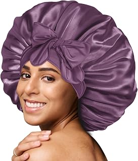 Bonnet Queen Silk Sleep Cap for Women Silk Silk Soft Hair Cap Double Layers for Curly Hair Adjustable with Strap