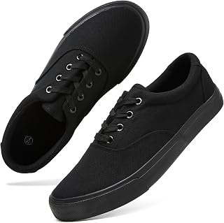 yageyan Men’s Low Top Canvas Walking Shoes Lace-up Fashion Sneakers Casual