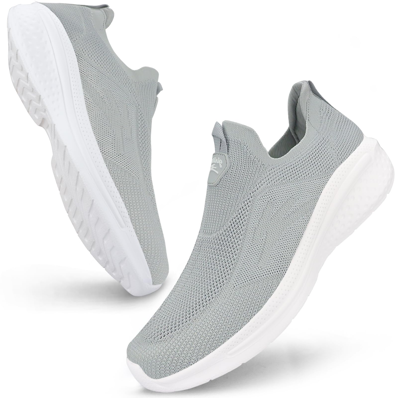 Giniros Men's Sports Running Tennis Shoes Slip On Casual