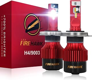 Firehawk 2026 New H4/9003/HB2 LED Headlight Bulbs, 50000LM Japanese Chips, 700% Brighter, 6000K Cool White, All-in-One Wireless, Halogen Replacement Conversion Kit, Pack of 2
