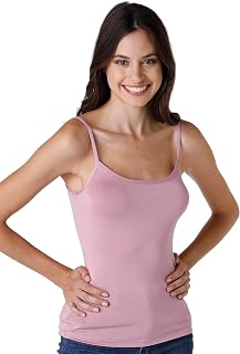 Lovable Soft and Natural Viscose Narrow Shoulder Top | Tank Tops Underwear & Home Clothing | Female Tank Tops Knitwear | Basic Soul Women's