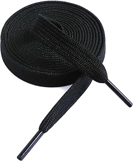 VSUDO Shoe Laces for Trainers, 5/16" Fine Weave Flat Shoelace for Sneaker | Fine Weave Men Women Flat Trainer Laces, Saty Tied, Durable Shoelace for Sneaker, Casual Gym Sport Shoelace