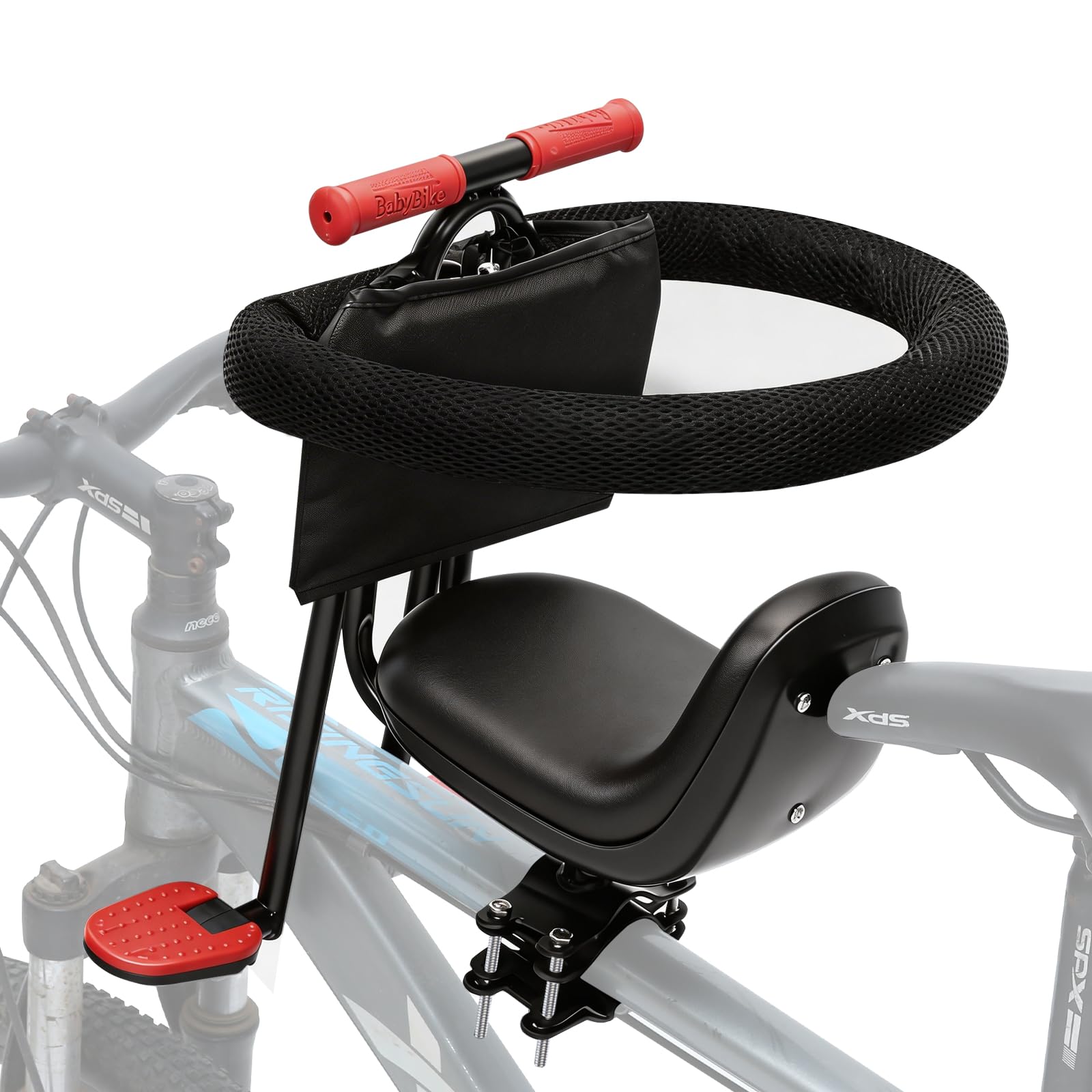 Kids Bike Seat Front Mounted and Handlebar Child Bike Seat Detachable Front Moun