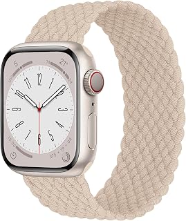 Cinturino intrecciato Solo Loop compatibile con Apple Watch da 38 mm, 40 mm, 41 mm, 42 mm, 44 mm, 45 mm, 46 mm, Ultra/2 49 mm, uomo/donna, cinturino sportivo elastico in nylon per iWatch serie 12/11