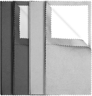 4Pcs Silver Polishing Cloth, Jewelry Cleaning Polishing Cloths Silver Double-Sided for Sterling Silver Gold Jewelry, Silver Cleaning Cloth Keeps Shining