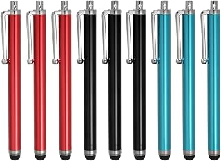 9pcs Stylus Pens for Touch Screens Universal Capacitive Stylus Pencil for Phone Tablet All Capacitive Touch Screen Device, Black Red Blue