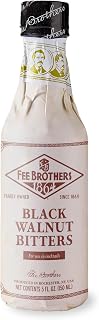 Fee Brothers Black Walnut Cocktail Bitters, 5 fl oz (150ml) | Aromatic Cocktail Mixer & Concentrated Flavoring, Gluten Free, Vegan-Friendly