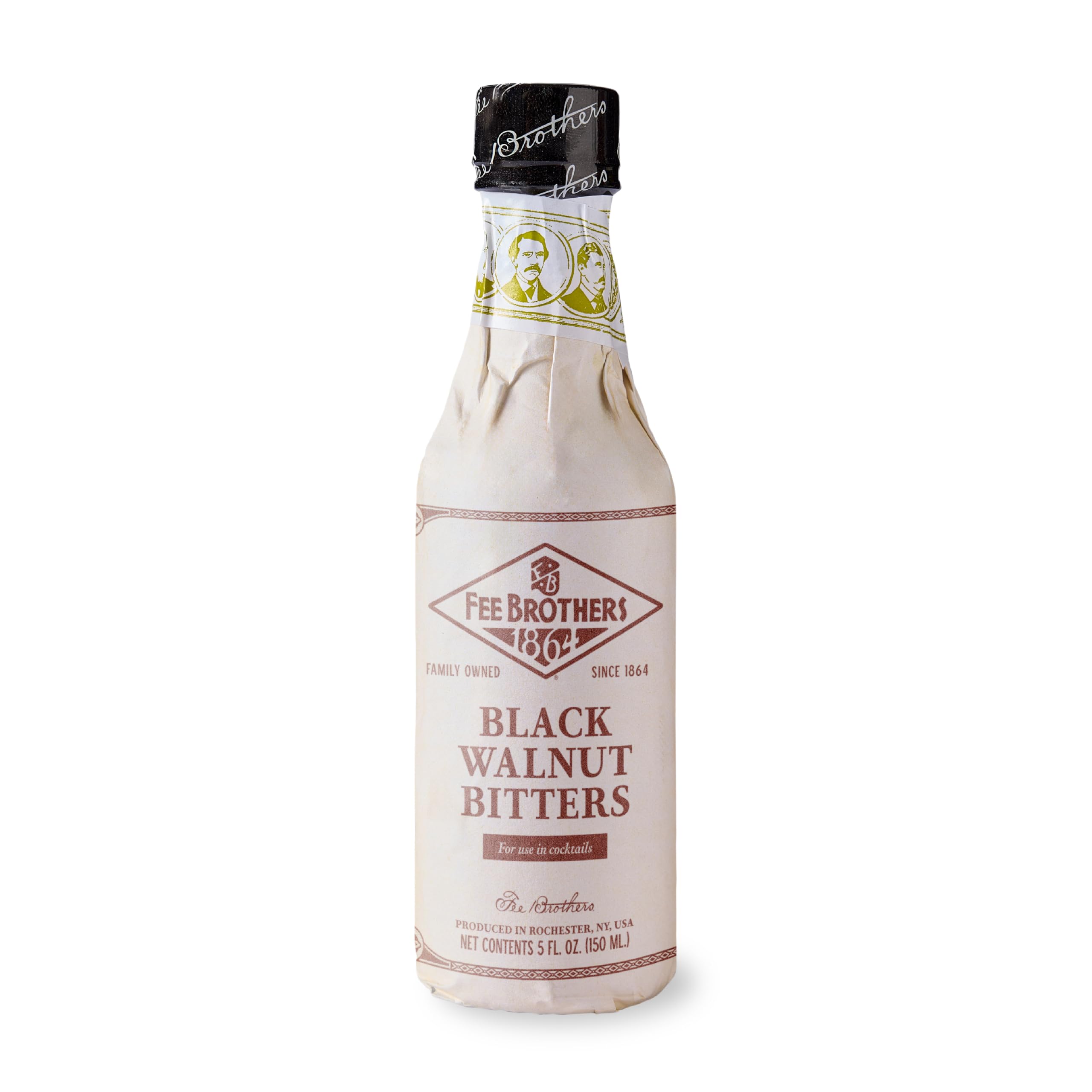 Fee Brothers Black Walnut Cocktail Bitters, 5 fl oz (150ml) | Aromatic Cocktail 