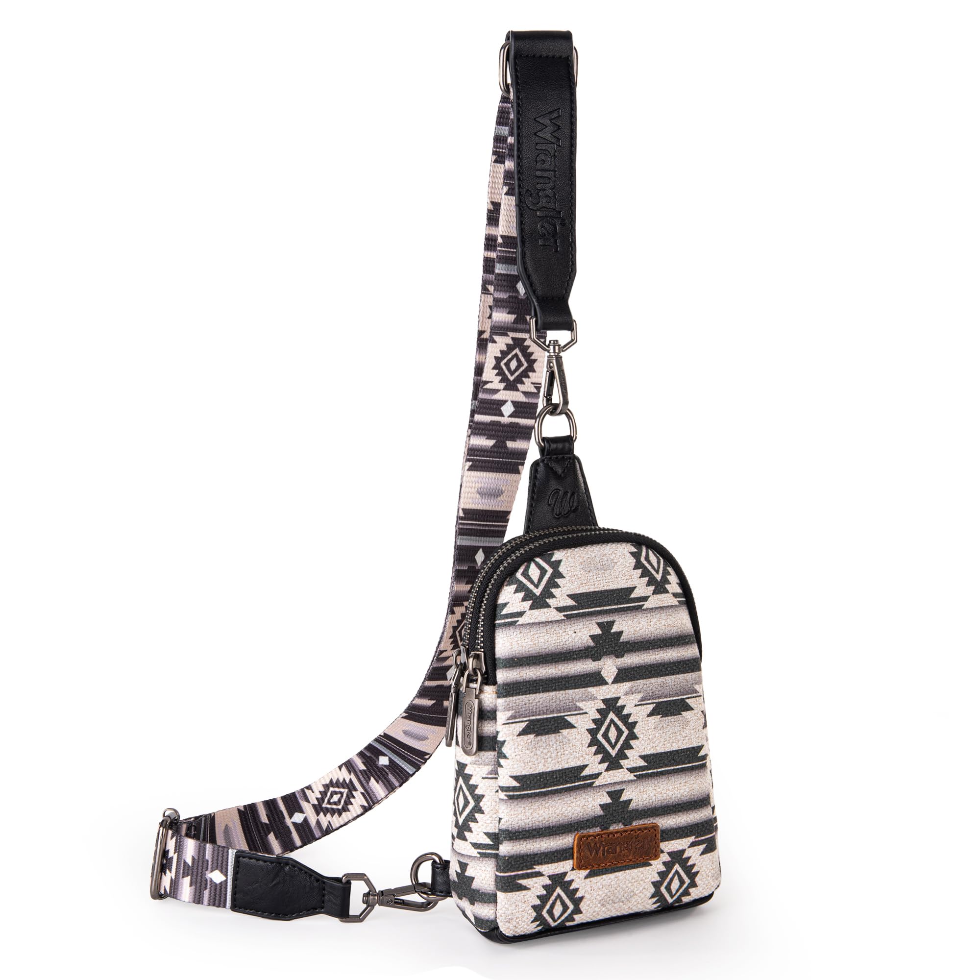 Wrangler Aztec Sling Bag Southwest Crossbody Bags Trendy Chest Bag