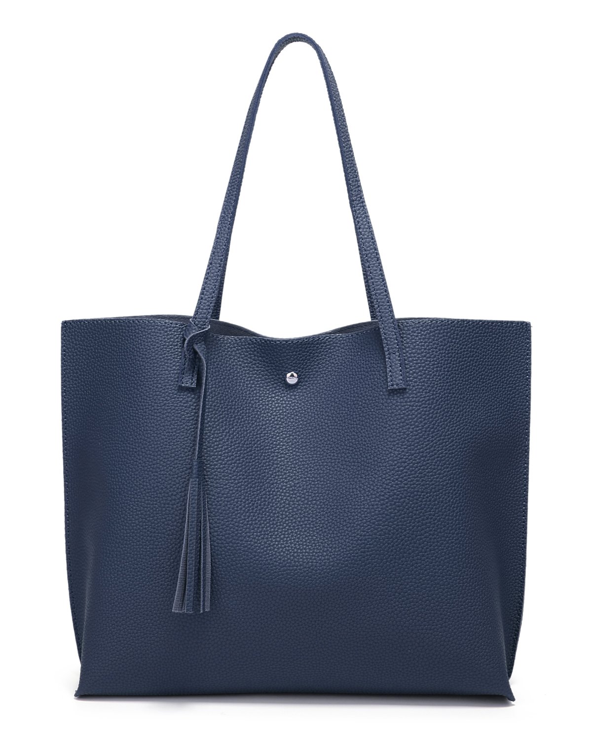 Dreubea Women's Soft Faux Leather Tote Shoulder Bag Large Capacity Tassel Handba