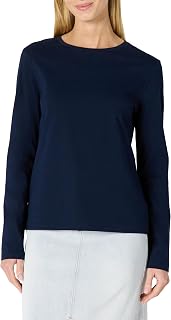 Amazon Essentials T-shirt à Manches Longues 100% Coton, Coupe Classique Femme