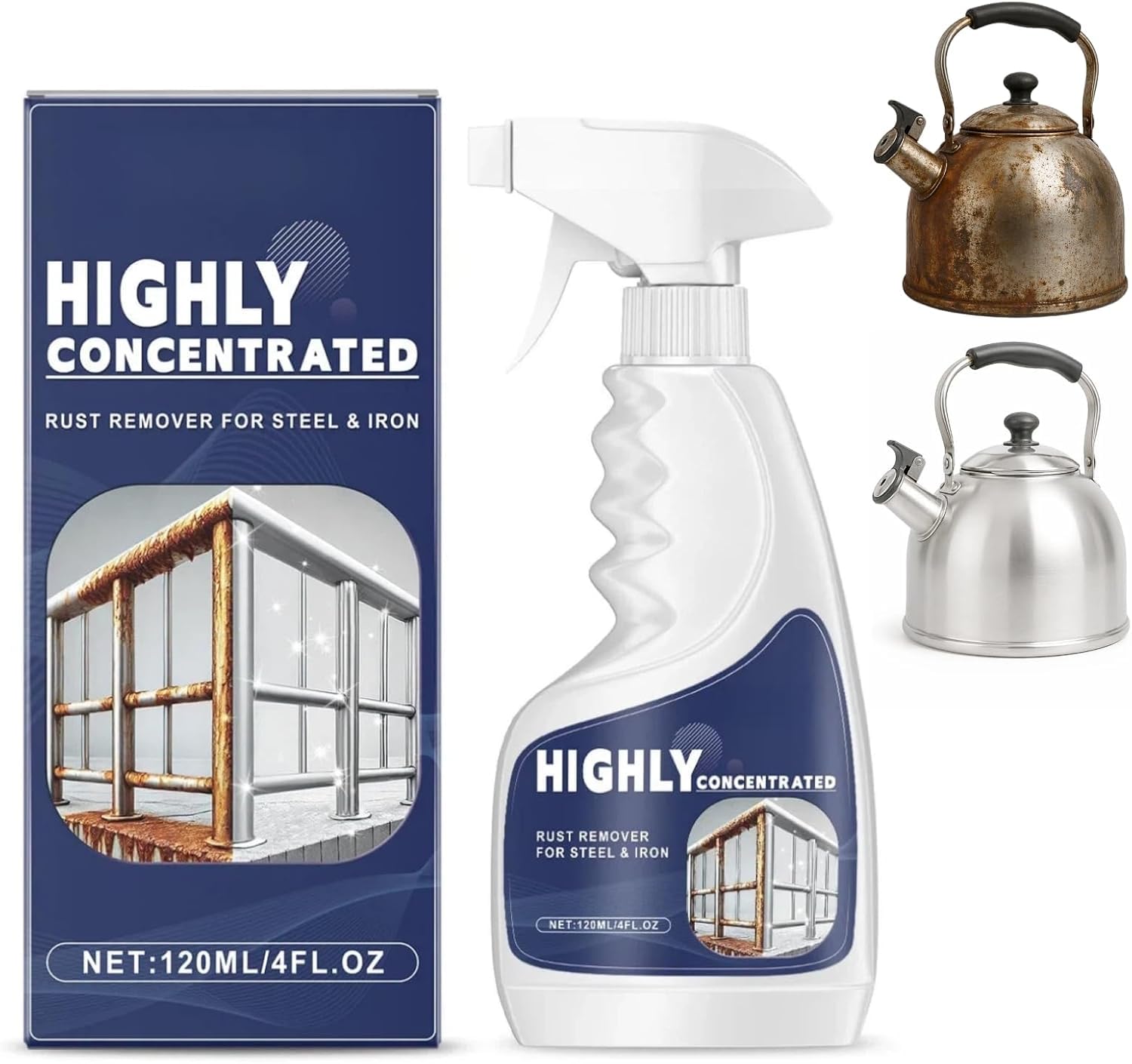 2027 New Powerful Rust Stain Remover, Heavy Duty Rust Removal for Metal, Highly 