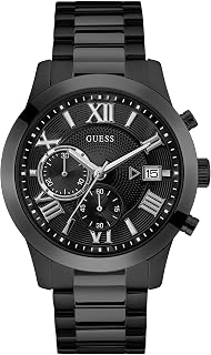 GUESS Men's Analog Dress Watch| Stainless Steel Case| 50M Water Resistance