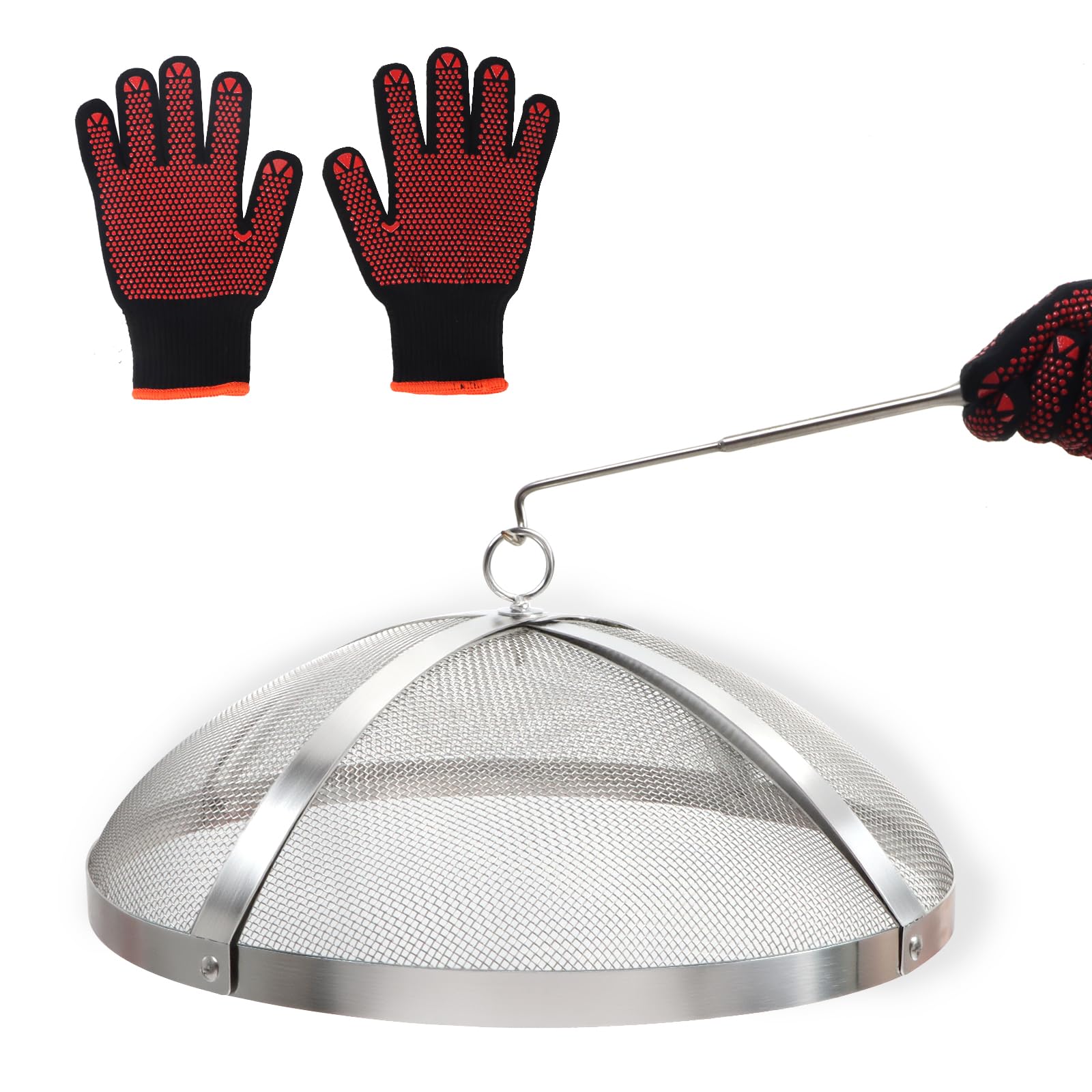 Spark Screen for Solo Stove Bonfire 19.5-Inch, Stainless Steel Mesh Cover with R
