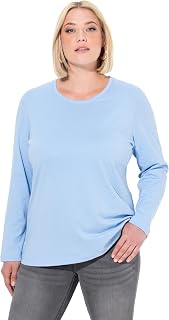 Ulla Popken Women's Shirt, Slim, Round, Long Sleeve