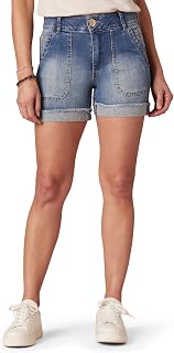 Democracy - Pantaloncini da Donna Ab Solution 4", Pantalocini Denim Donna