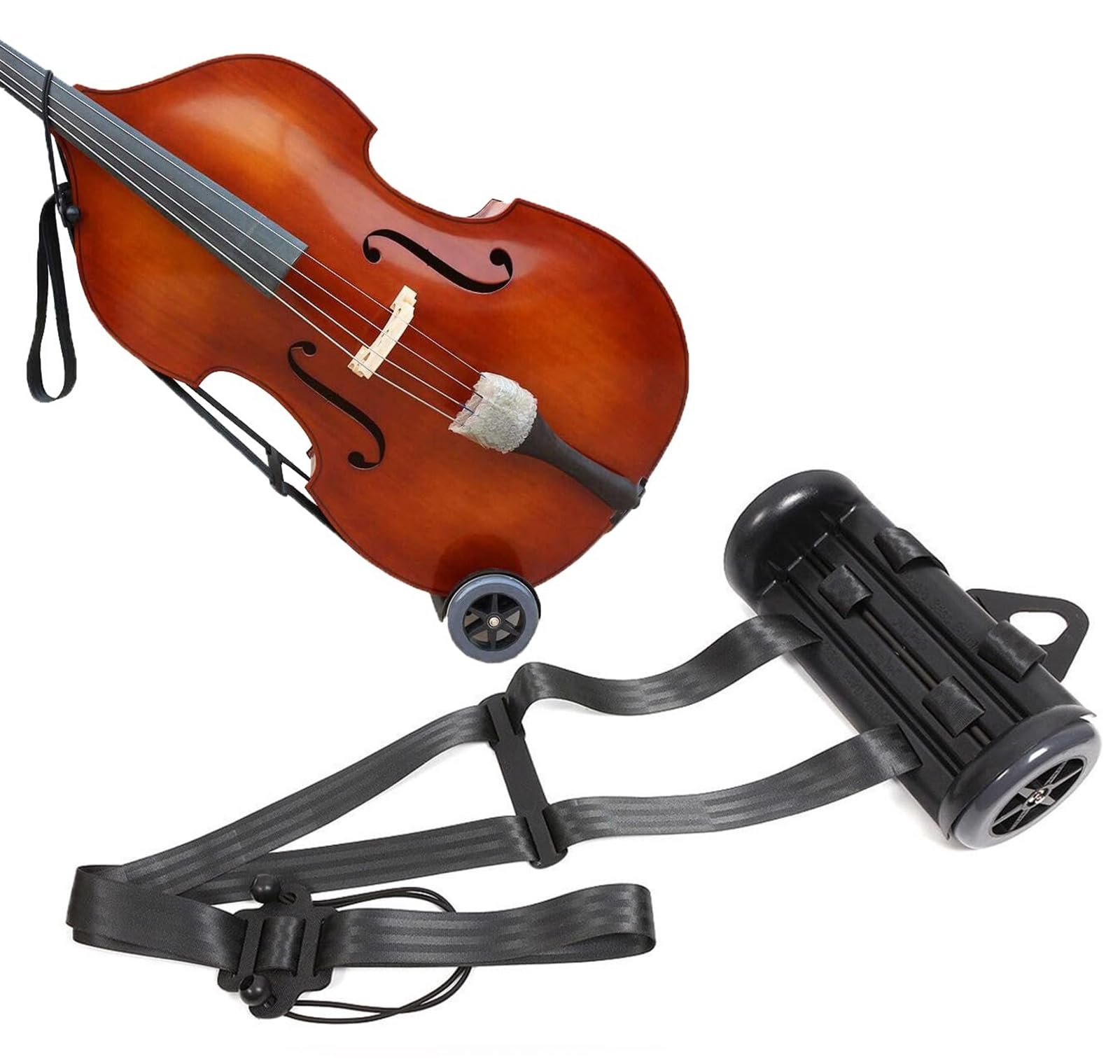 Vetimobato Portable Upright Double Bass Cart with Wheel Transport Buggies Carry 