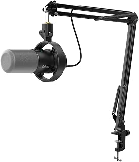 FIFINE K688CT Dynamic Podcast Microphone Kit with USB Cable | USB/XLR Mic with Boom Arm, Mute Button, Headphone Jack. for Studio, Music Recording, Streaming, PC, Computer, XLR Mixer.