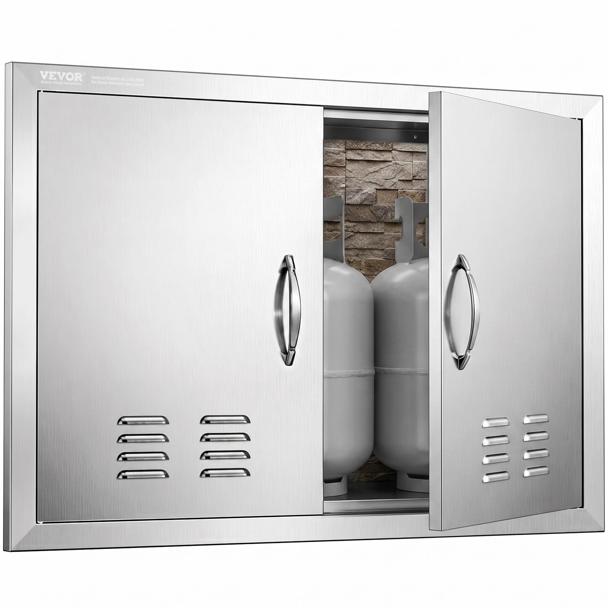 VEVOR Outdoor Kitchen Doors 30W x 21H Inch 304 Stainless Steel Double Doors | fo