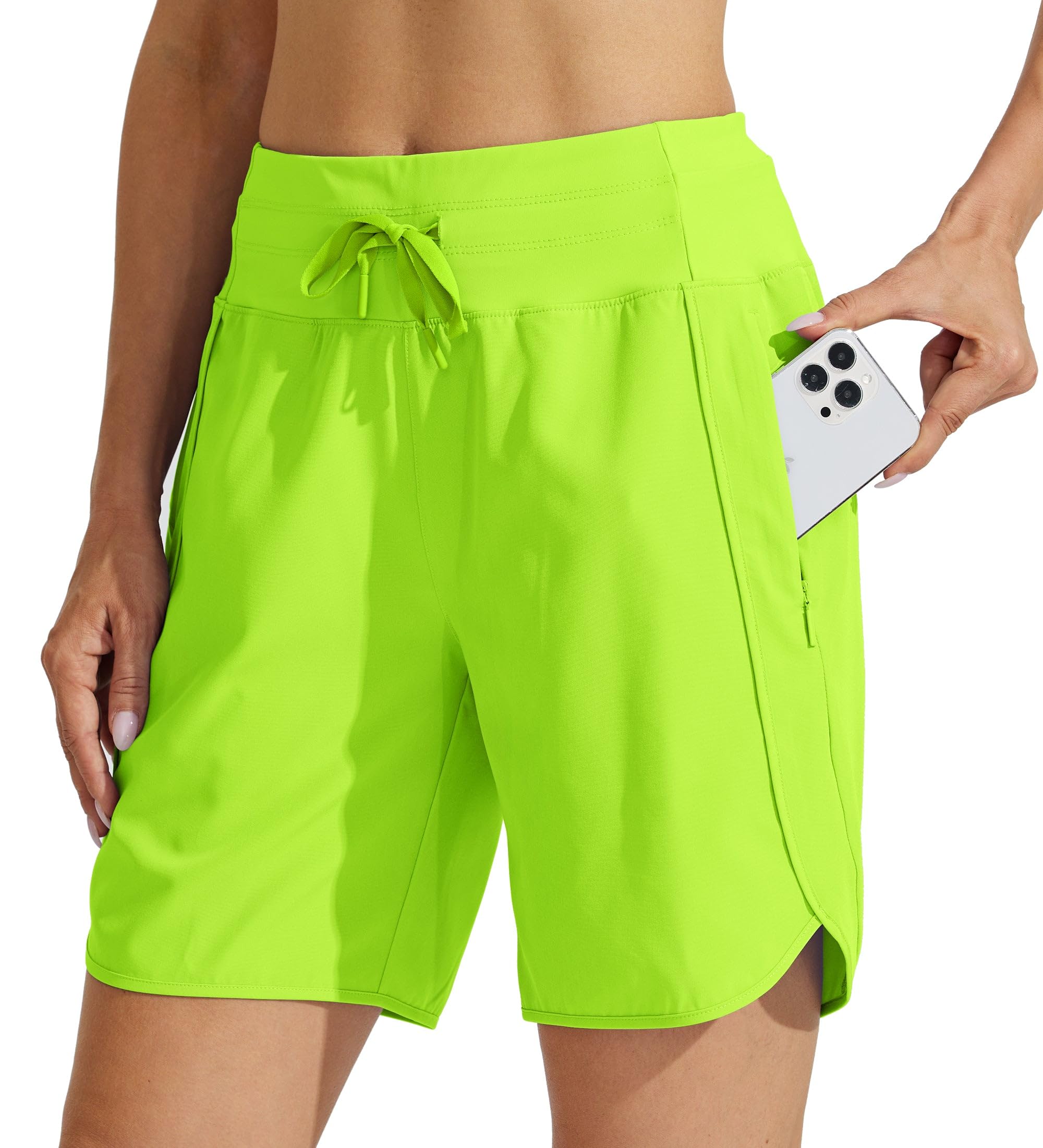 Willit Women's 7" Athletic Running Shorts Long Workout Hiking Shorts Quick Dry H