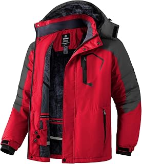 Wantdo Men's Men's Mountain Ski Jacket Waterproof Winter Coat Ski Jacket