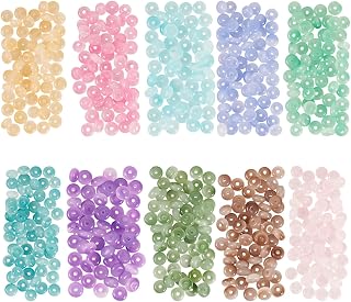 600pcs 6.5x3.5mm Imitation Jade Glass Beads for Jewelry Making