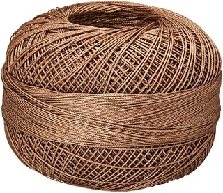 Handy Hands Lizbeth Egyptian Cotton Crochet Thread, Tatting Thread, and Knitting Lace Thread Lace Size 80 (10 Grams 184 Yards) – HH80691, Mocha Brown Medium