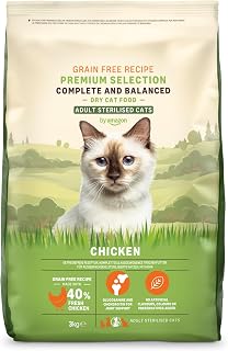 by Amazon Grainfree Recipe Dry Cat Food (STERILISED/Light) with Fresh Chicken – 3 kg (Formerly a Lifelong Brand, Same Product)