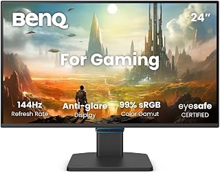 BenQ GW2490CE 23.8" 1080p FHD 144Hz IPS Eye-Care Home Office Monitor, USB-C, 1080x1920, Visual Optimiser, Flicker-free, Low Blue Light, Ultra Slim Bezel, TÜV-Certified, Eye-CareU