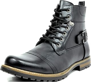 Bruno Marc Men's Motorcycle Biker Boots