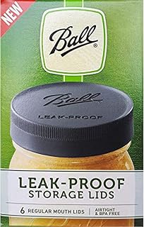 Ball Mason Jar Leak-Proof Lids, Regular Mouth, 6 CT