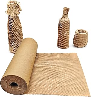 Honeycomb Packing Paper, 12" x 35' Honeycomb Cushioning Wrap Roll for Moving Shipping Packaging Gifts, Recyclable Honeycomb Paper Moving Supplies Bubble Paper Wrapping Protective Roll