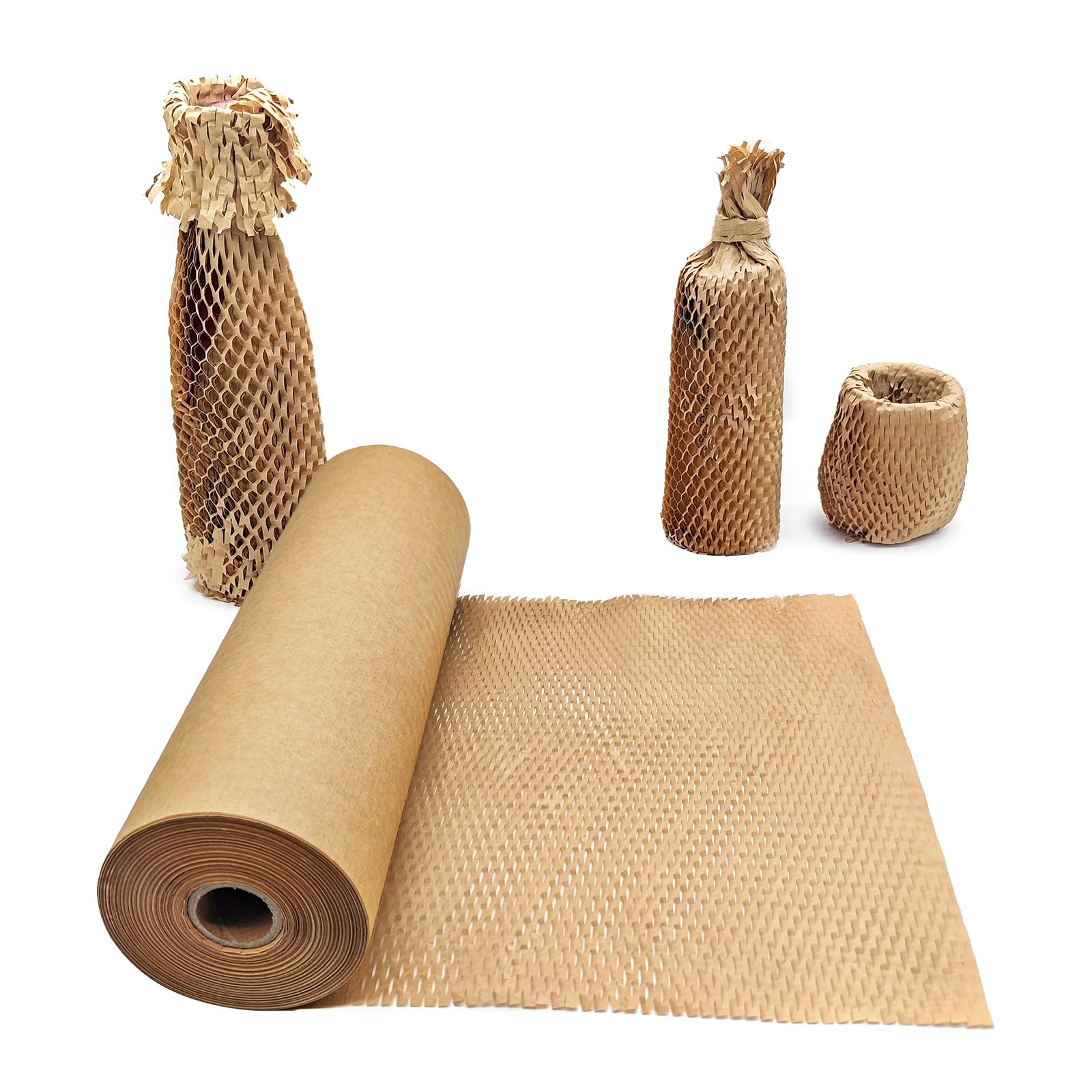 Honeycomb Packing Paper, 12" x 35' Honeycomb Cushioning Wrap Roll for Moving Shi