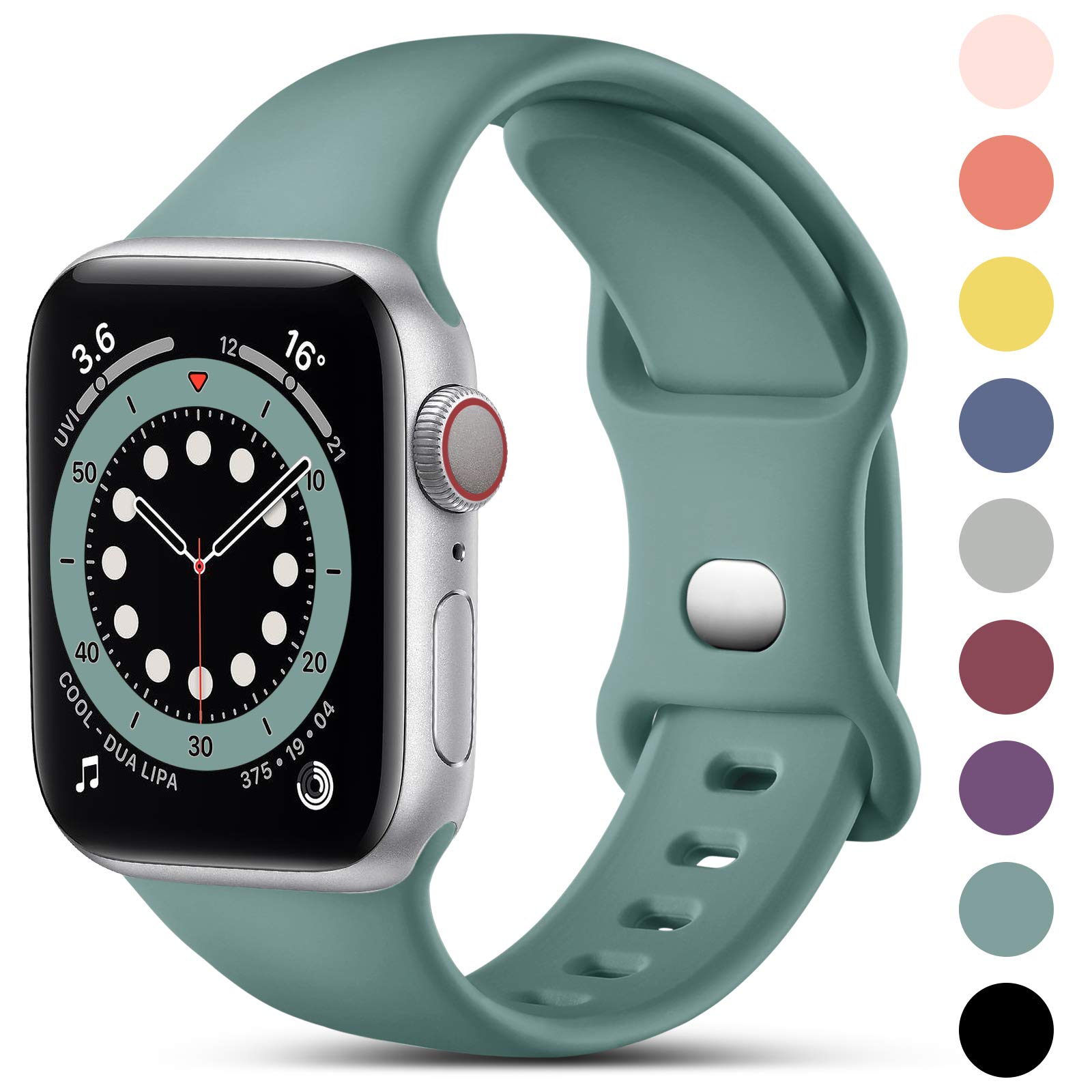 CeMiKa Silicone Sport Strap Compatible with Apple Watch 38mm 40mm 41mm 42mm