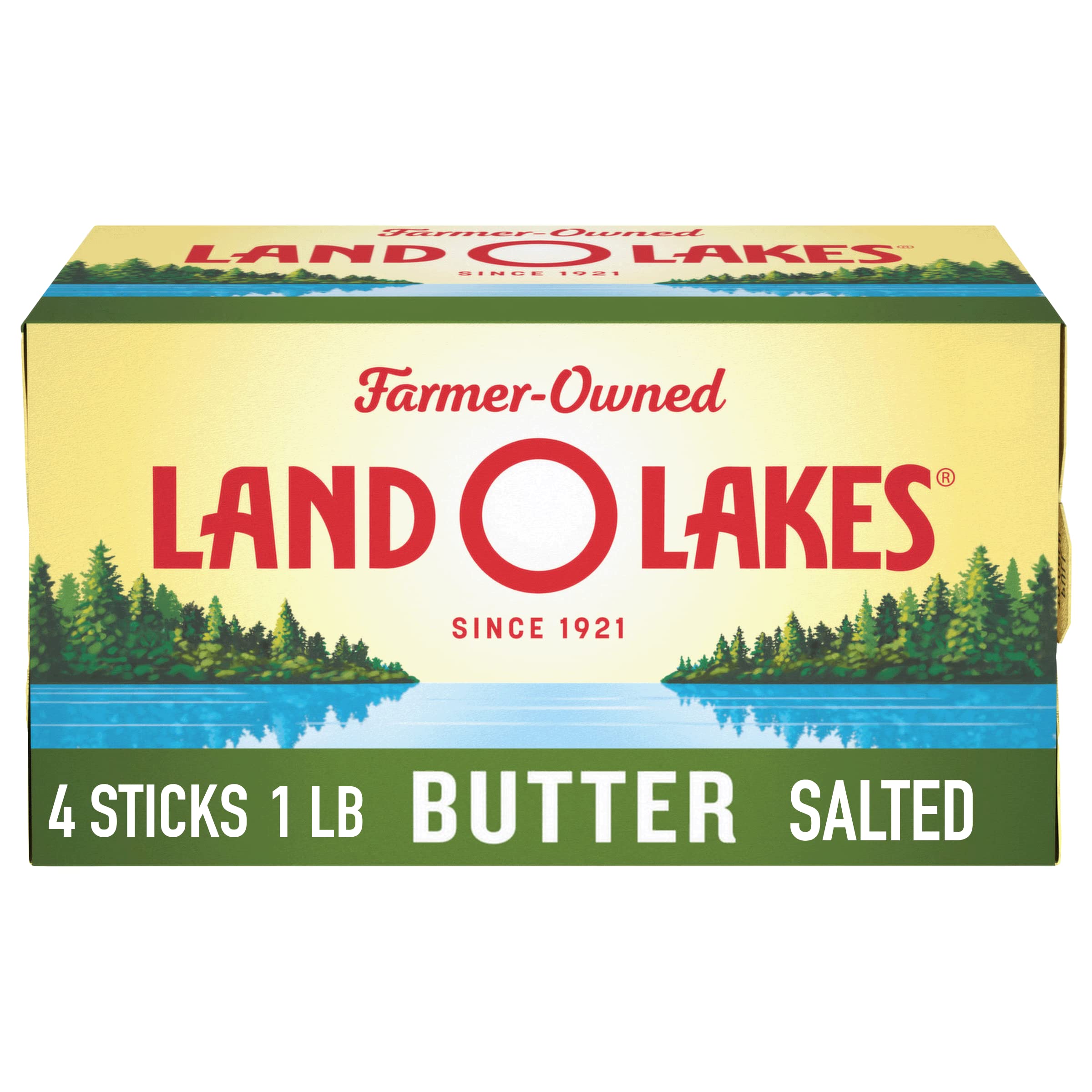 Land O Lakes Salted Butter, 4 sticks, 1 lb pack | Ideal for Baking and Cooking: 