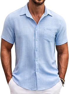 Coofandy Zdj000020* Camisa Abotonada para Hombre (Paquete de 1)