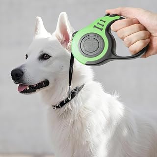 Double Switch Retractable Pet Leash, Reliable Dog Leash with Locking Mechanism, Adjustable Dog Length