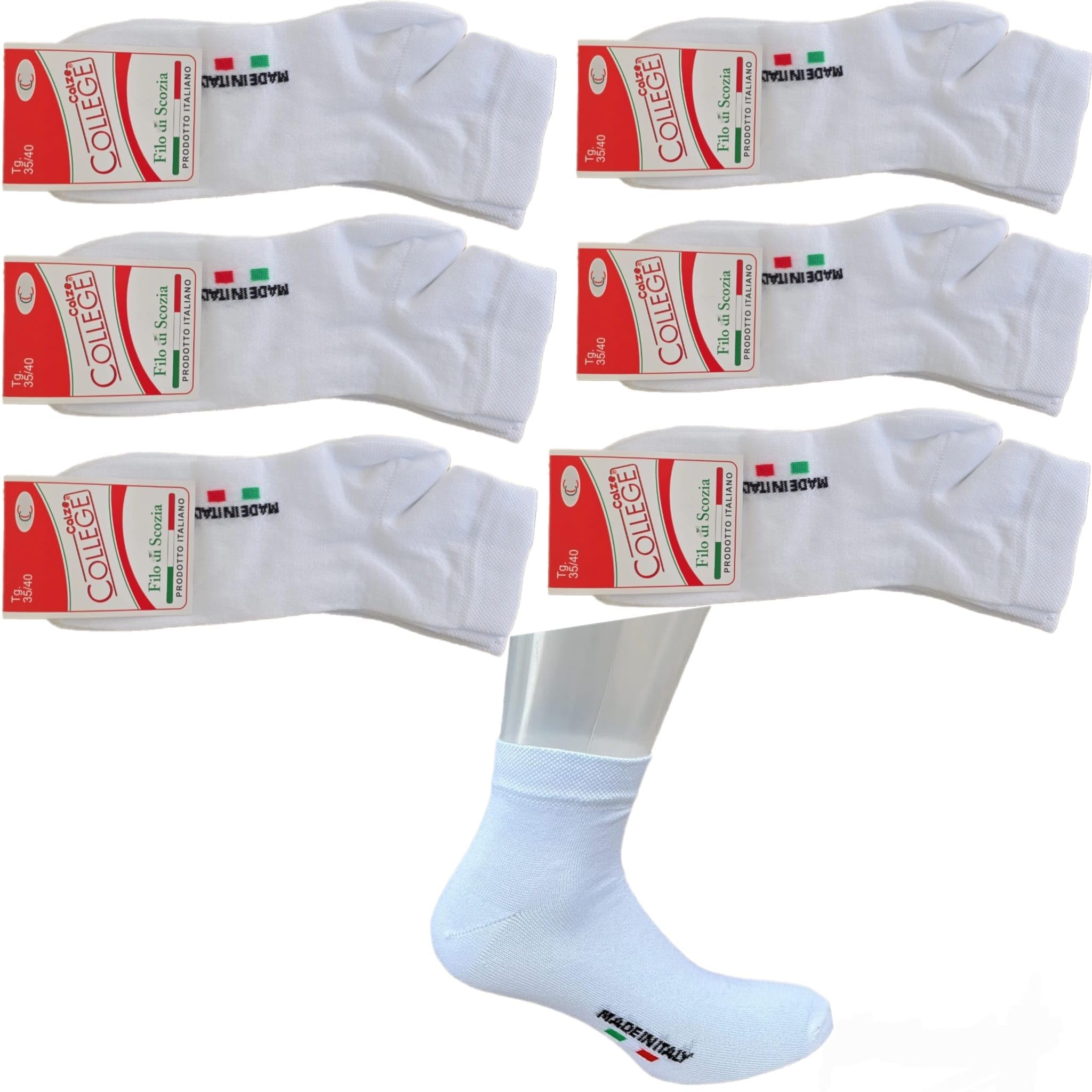 6 pairs of socks ghosts man woman made of pure cotton Scotland thread 100% elast