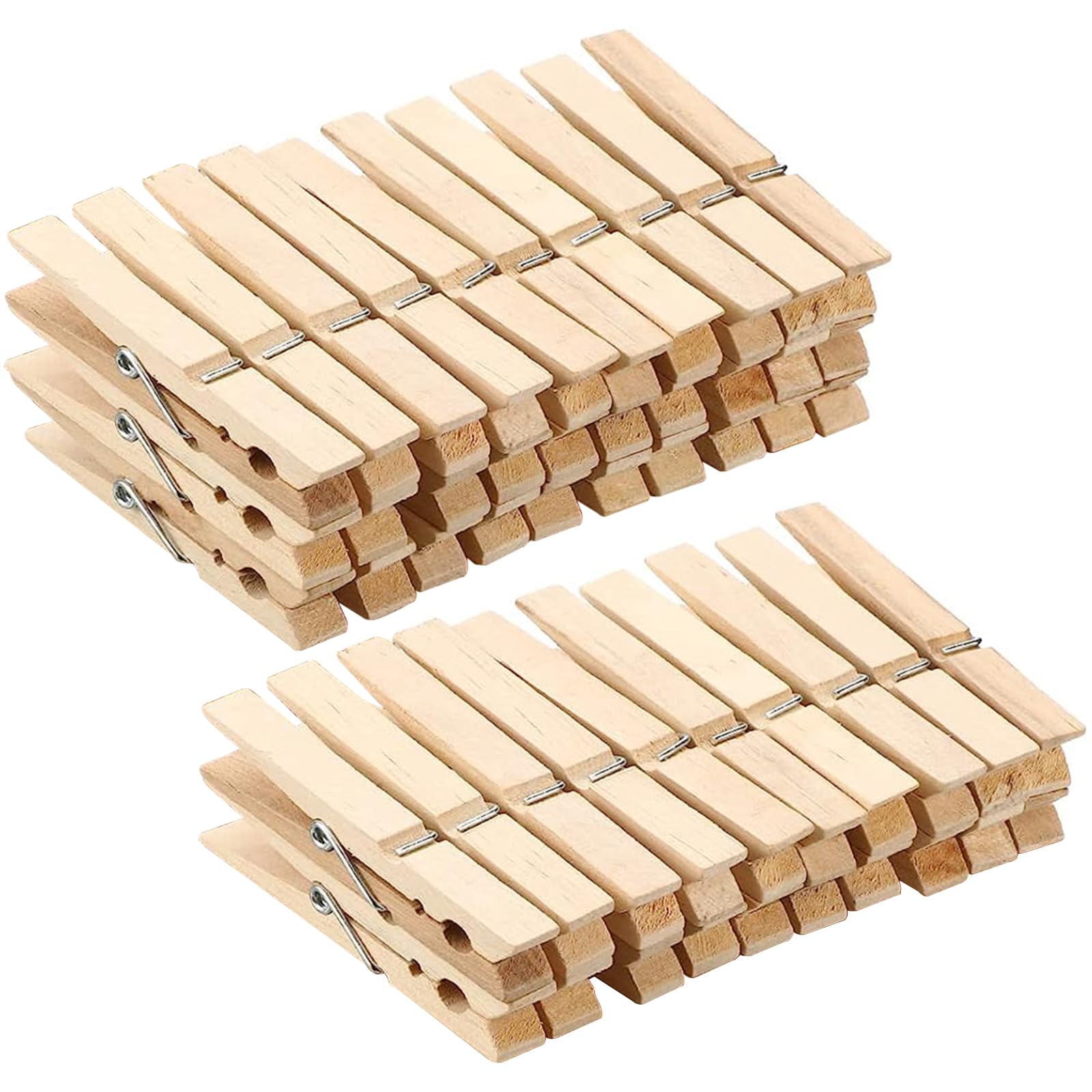 Clothes Pins, 2.9 Inch Large Wooden Clothespins Heavy Duty, 50 Pack | Hardwood, 