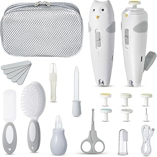Lictin Baby Healthcare and Grooming Kit,26 in 1 Baby Nail File Electric Set