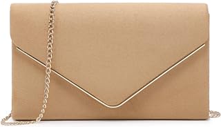 Dasein Women Faux Suede Clutch Purse Evening Bag Bridal Formal Handbag