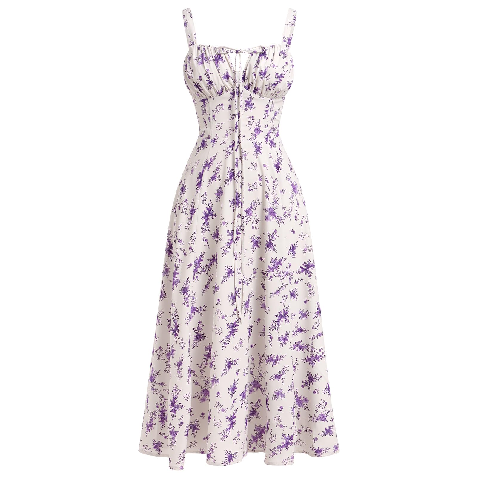 IBTOM CASTLE Women Corset Dress Spaghetti Straps Milkmaid Sundress