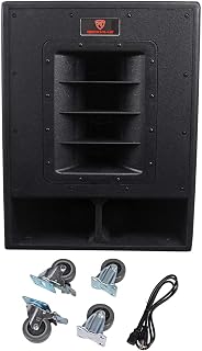 Rockville RBG15FA 15" 2400W Active Powered Pro Folded Horn PA/DJ Subwoofer | 2400W Peak / 600W RMS, 130dB SPL, XLR/TRS Inputs, Adjustable Crossover, Phase Control, Clip Limiter, High Pass Output