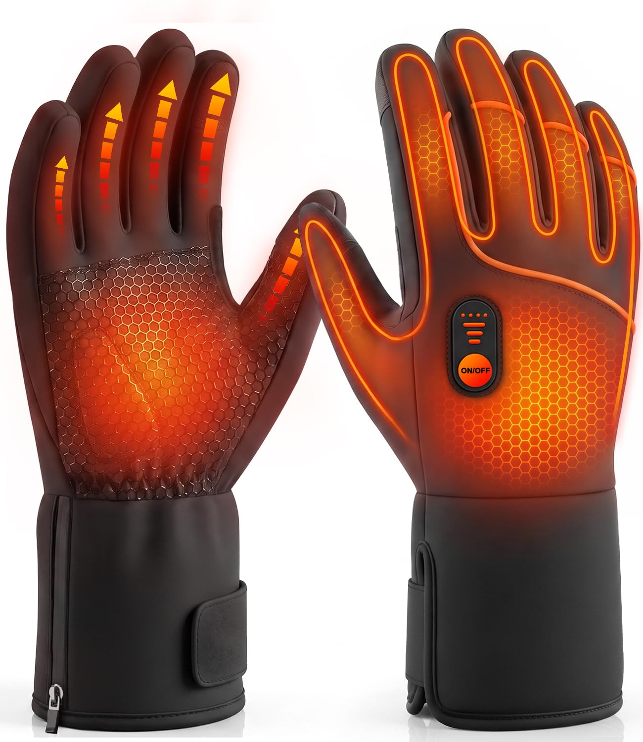 Heated Gloves for Men Women, Rechargeable Heated Ski Gloves, Waterproof Touchscr