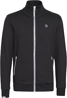 !Solid SDBennTrack Men's Hooded Sweatshirt with Zip and Zip Fastening Zip Pockets Label Details Cotton Blend Regular Fit