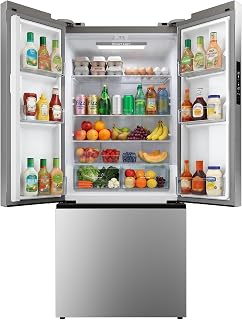 ICEVIVAL 18 Cu.Ft. French Door Refrigerator with Ice Maker | Frost-Free Design with Freezer Drawer, 3 Smart Cooling Modes and UL Certified Performance for Reliable Food Storage