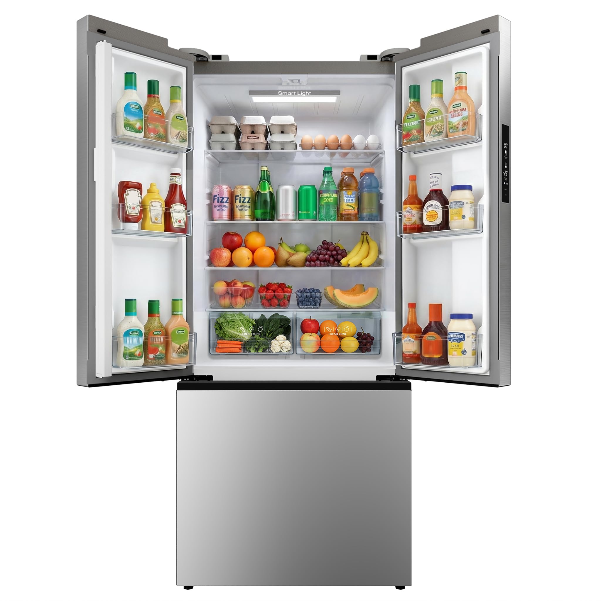 ICEVIVAL 18 Cu.Ft. French Door Refrigerator with Ice Maker | Frost-Free Design w
