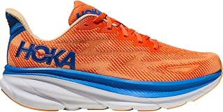 HOKA Clifton 9 Mens Shoes Size 10.5, Color: Vibrant Orange/Impala