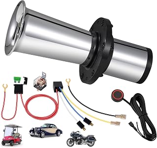 BANHAO OOGA Horn Kit 12V Vintage Ahooga Car horn Antique Auga for Golf Cart | Switch & Relay Harness, Classic Ooga Sound, Compact & Easy to Install, Reliable Performance. Universal for All 12V Vehicles.