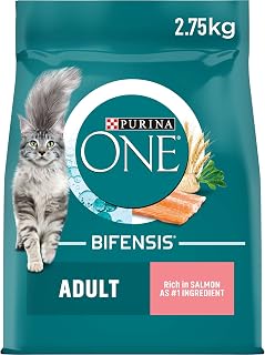 Purina ONE Adult Salmon Cat Food, 2.75kg (Pack of 4), Indigo/Blue